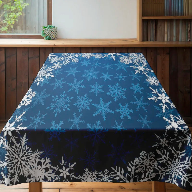 Nappe de Table Noël  Bleue Festif