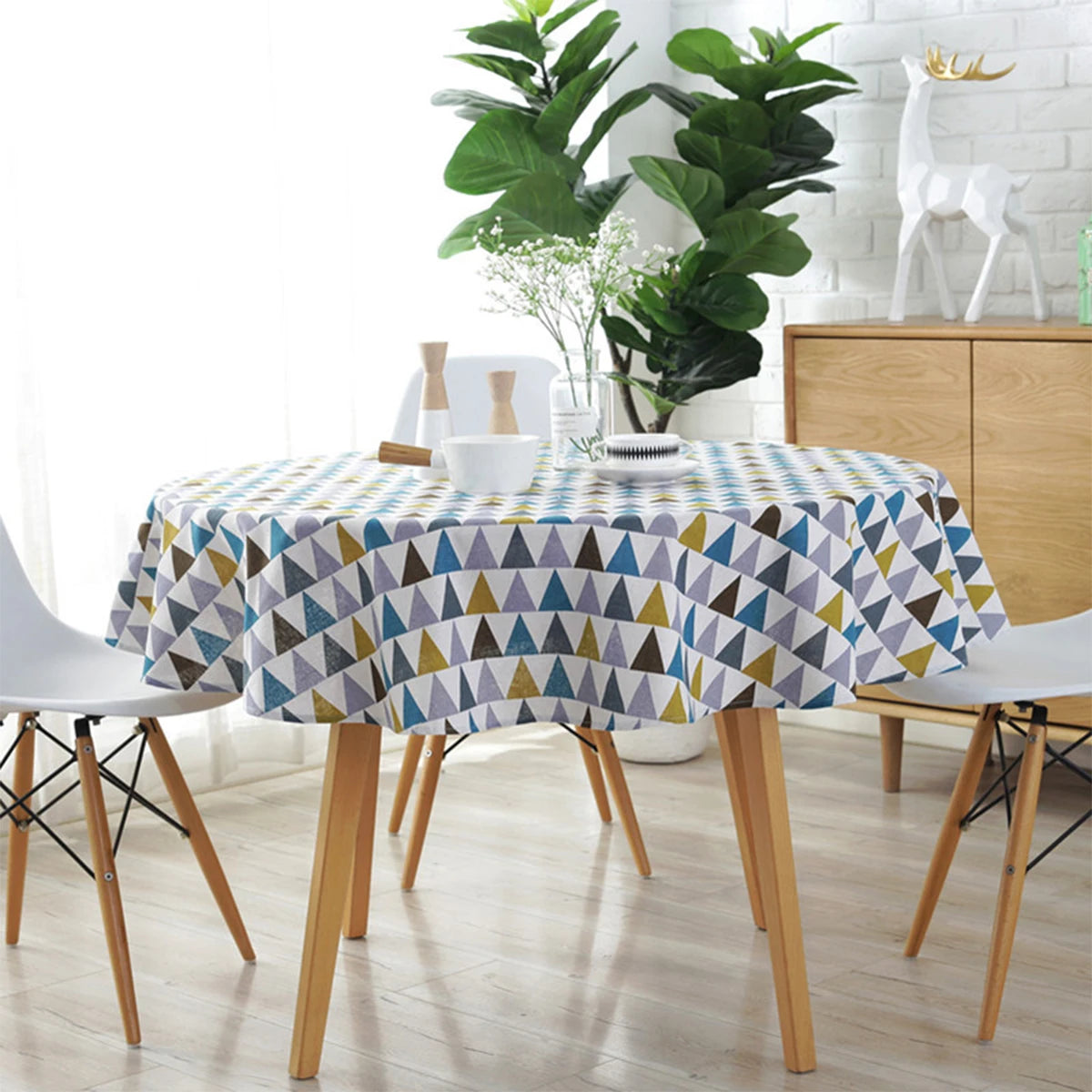 Nappe de Table Ronde Scandinave Chic