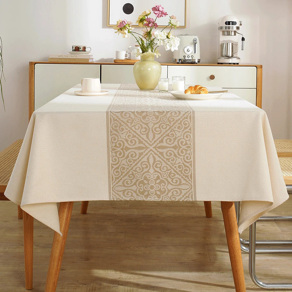 Nappe de Table en Lin Beige