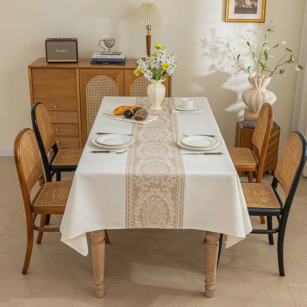 Nappe de Table en Lin Design Stylé