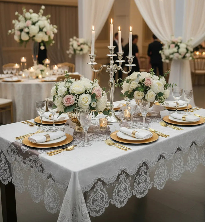 Nappe en Dentelle Chic Blanche