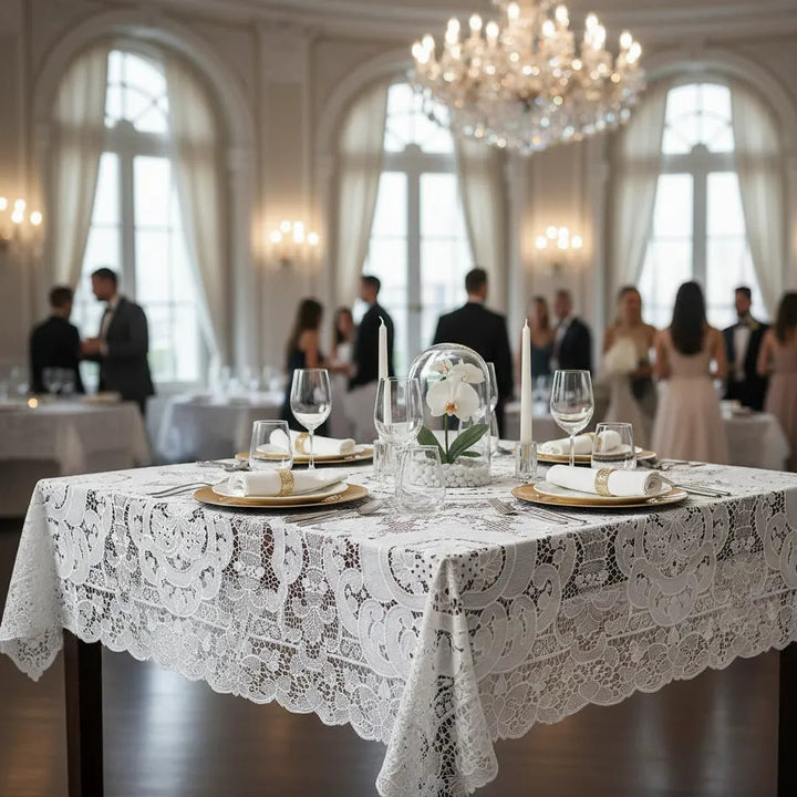 Nappe en Dentelle Classique Blanche Mariage