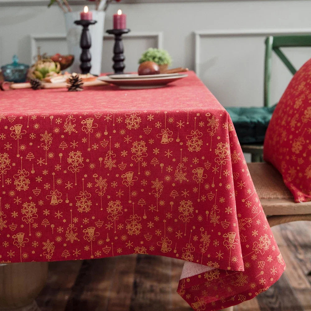 Nappe en Tissu Noël Raffinée Douce