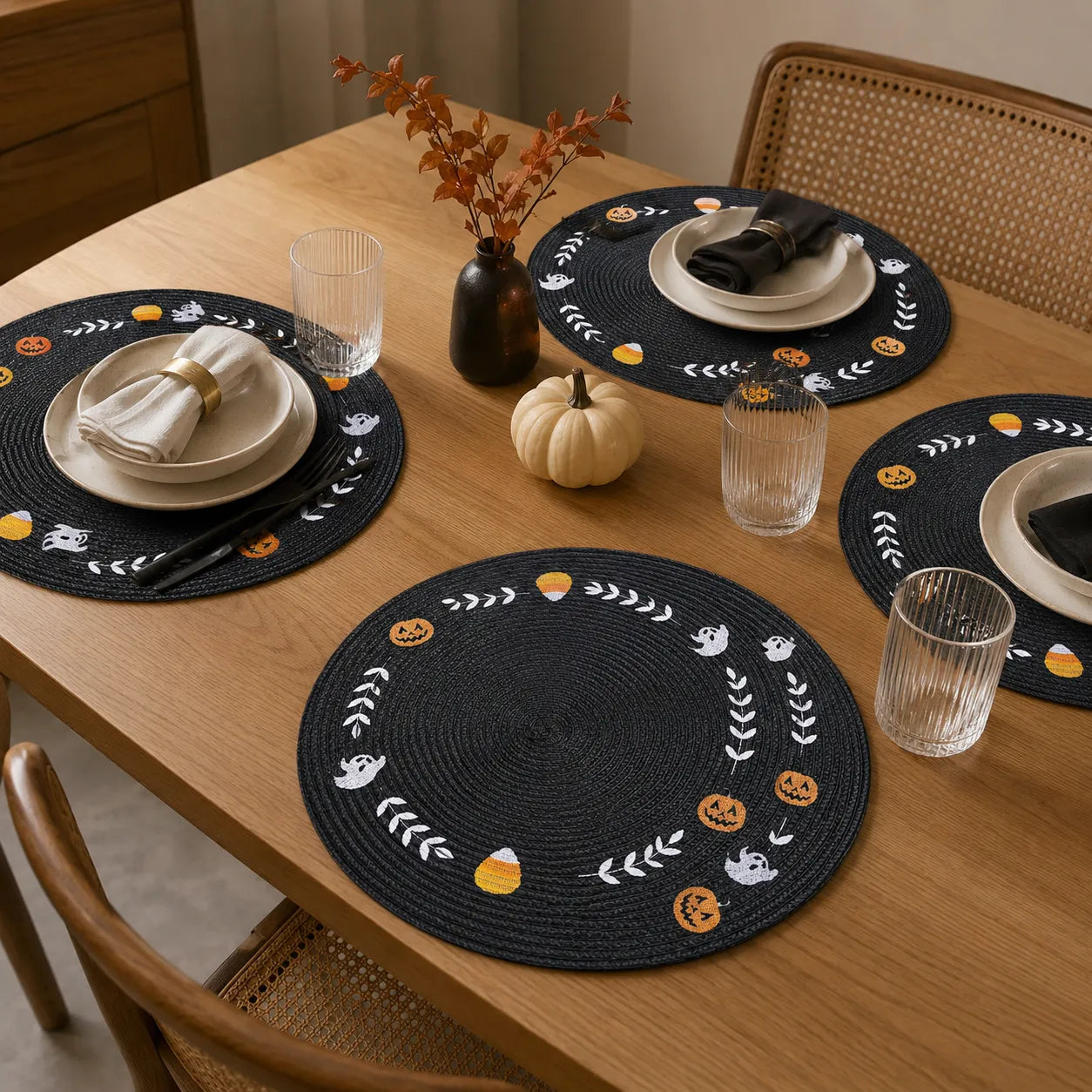 Napperon Rond Halloween Élégant Pratique