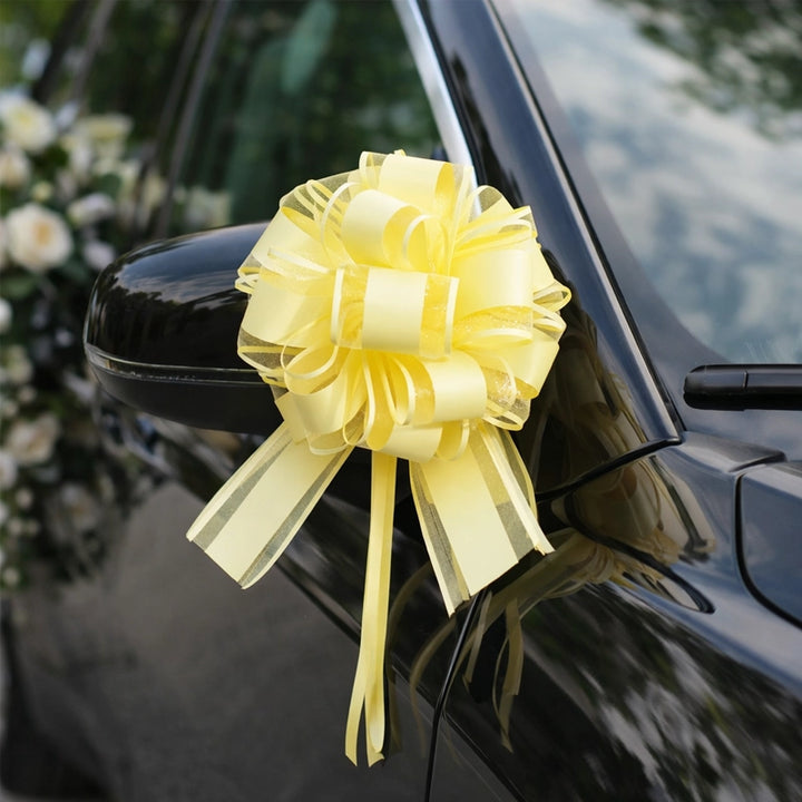 Noeud Déco Voiture Mariage Jaune