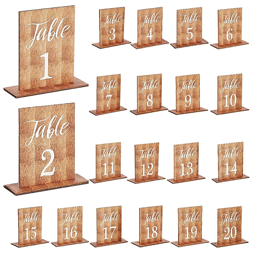 Numéro de Table Mariage Bois Numéro