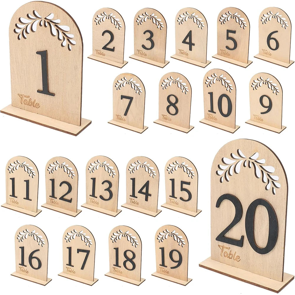 Numéro de Table Mariage Champêtre Design