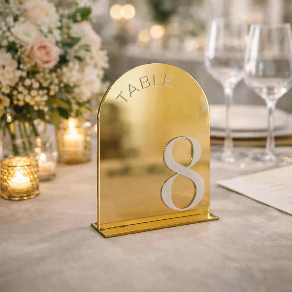 Numéro de Table Mariage Chic