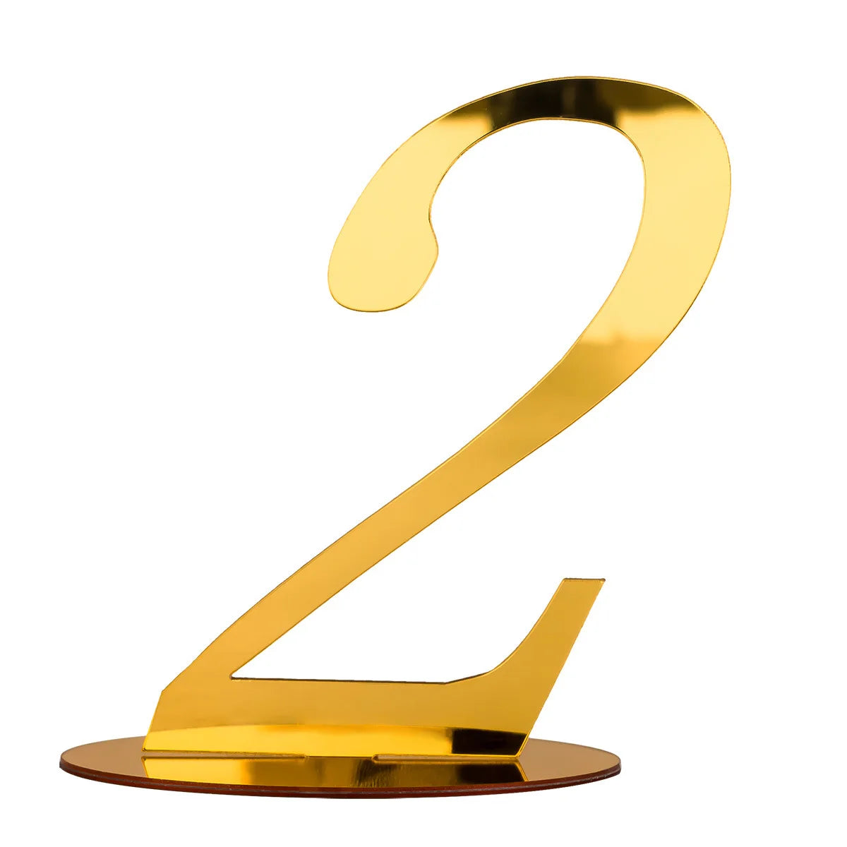 Numéro de Table Mariage Doré Deux