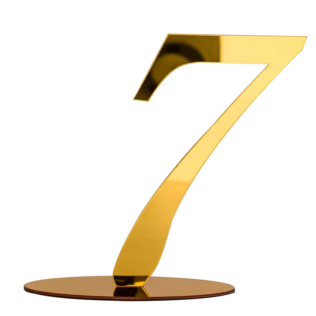 Numéro de Table Mariage Doré Sept