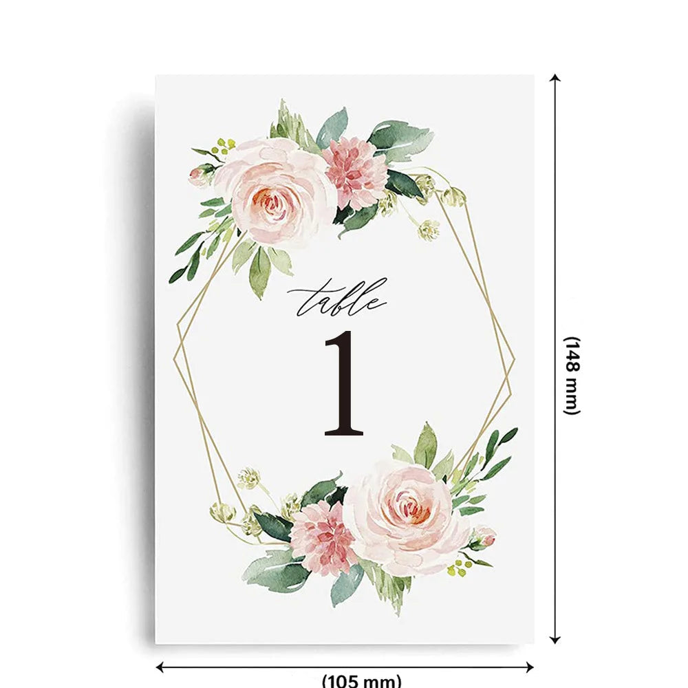 Numéro de Table Mariage Floral exotique