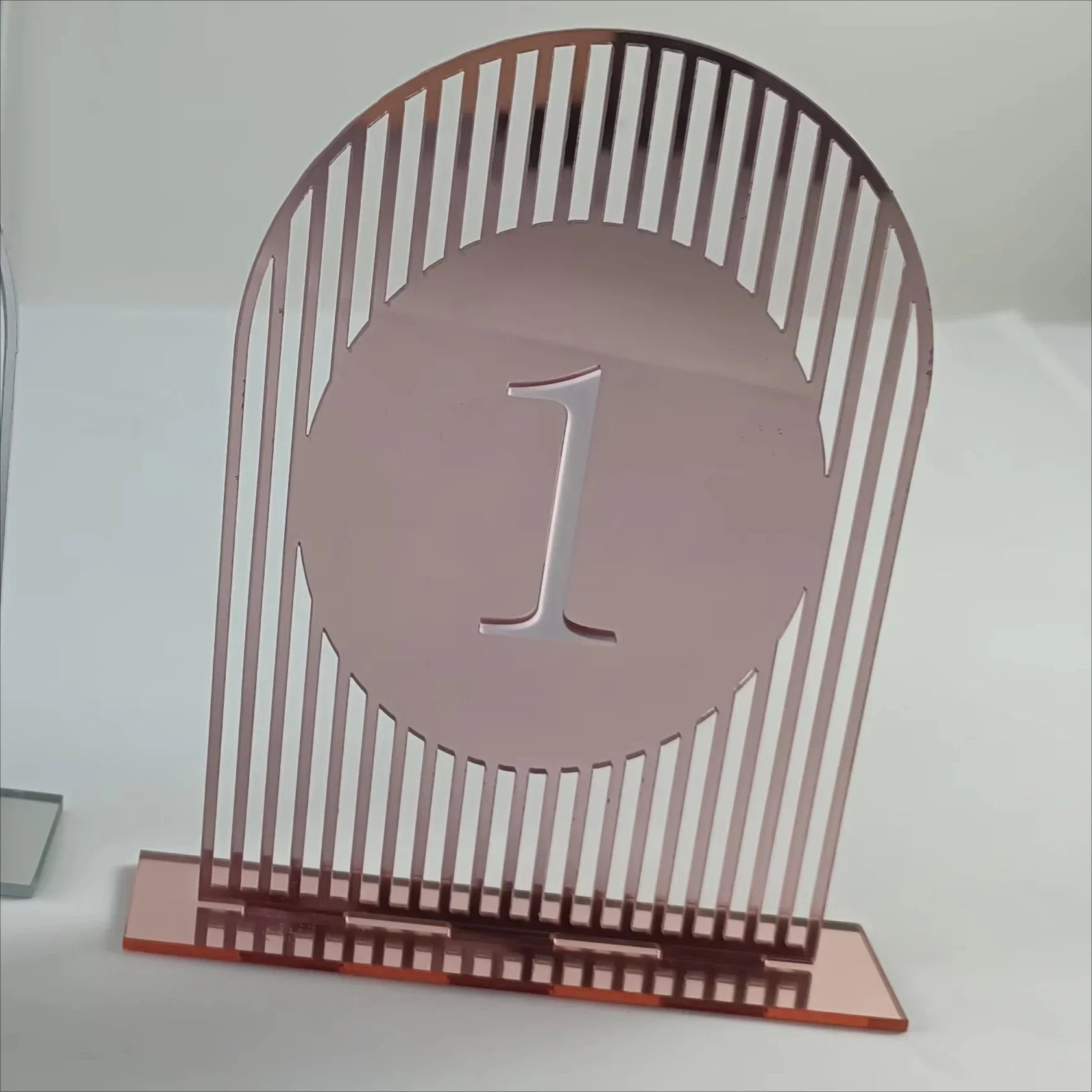 Numéro de Table Mariage Rose Gold romantique