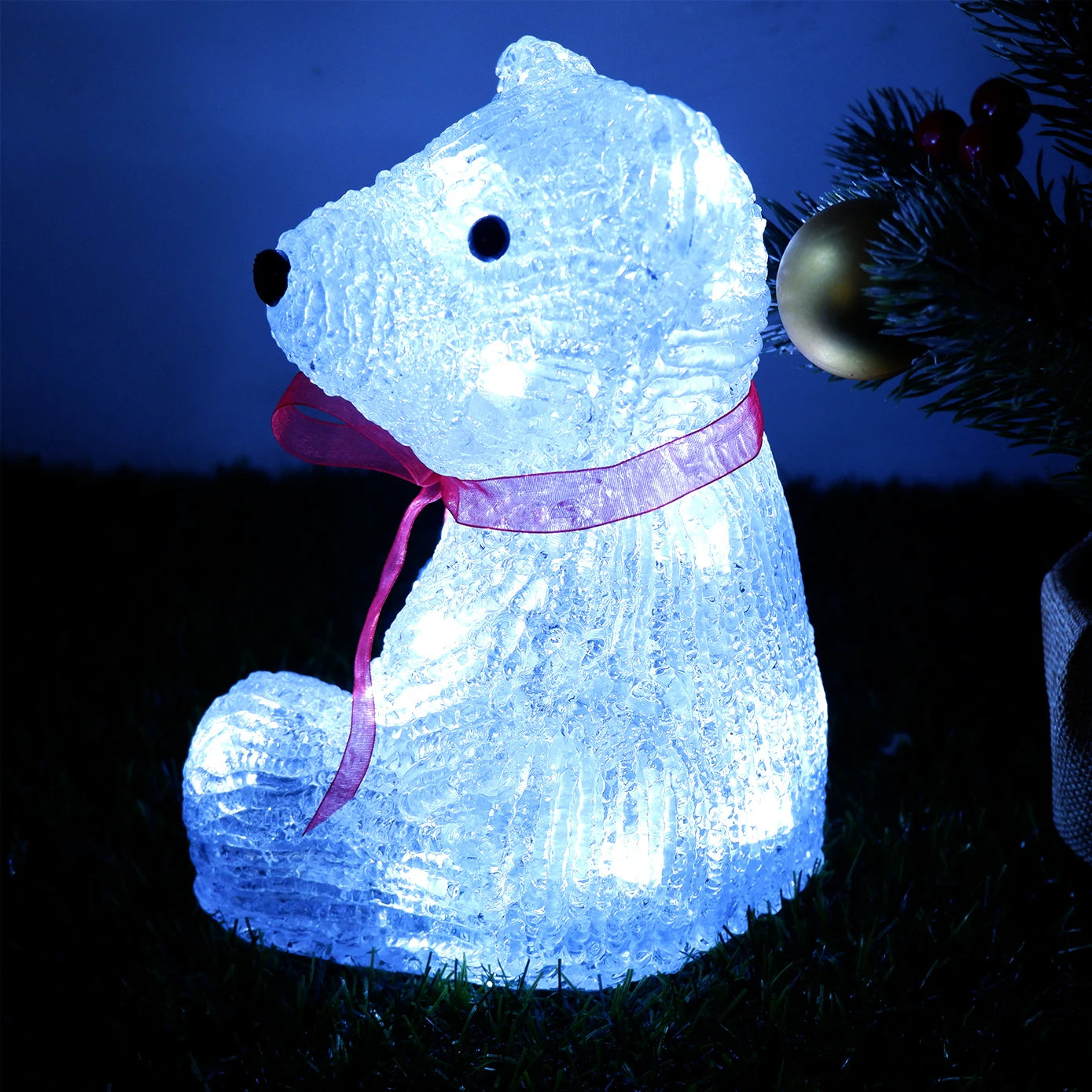 Ours Noël Lumineux en Acrylique Design