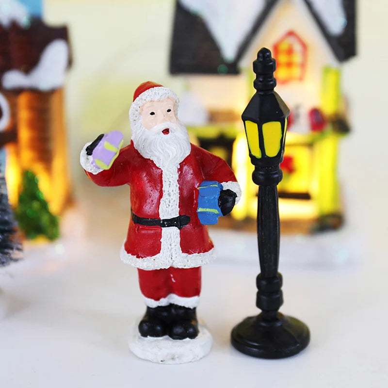 Père Noël Ensemble Déco Village de Noël