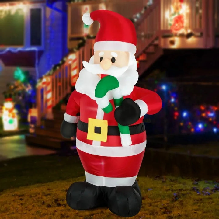 Décoration Noël Gonflable 2,4m Soldat Casse-Noisette Avec Lumières LED - Géante Extérieur