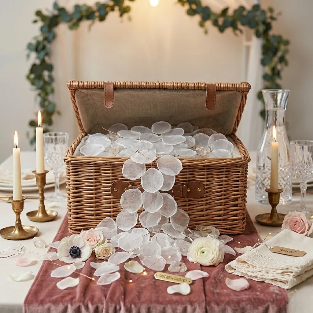Pétales Décoratifs Blanc en Mousseline