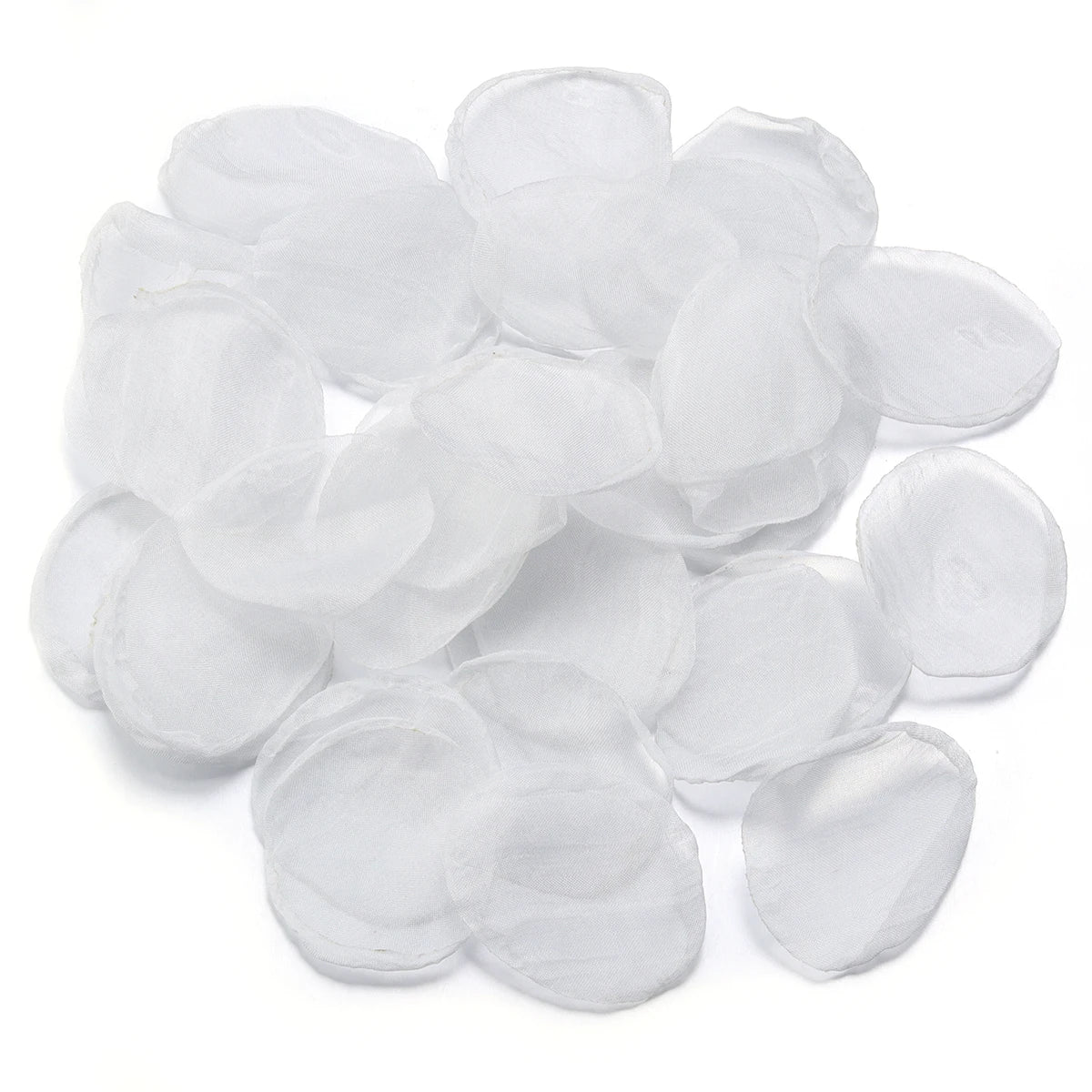 Pétales Décoratifs Blanc en Mousseline Propre