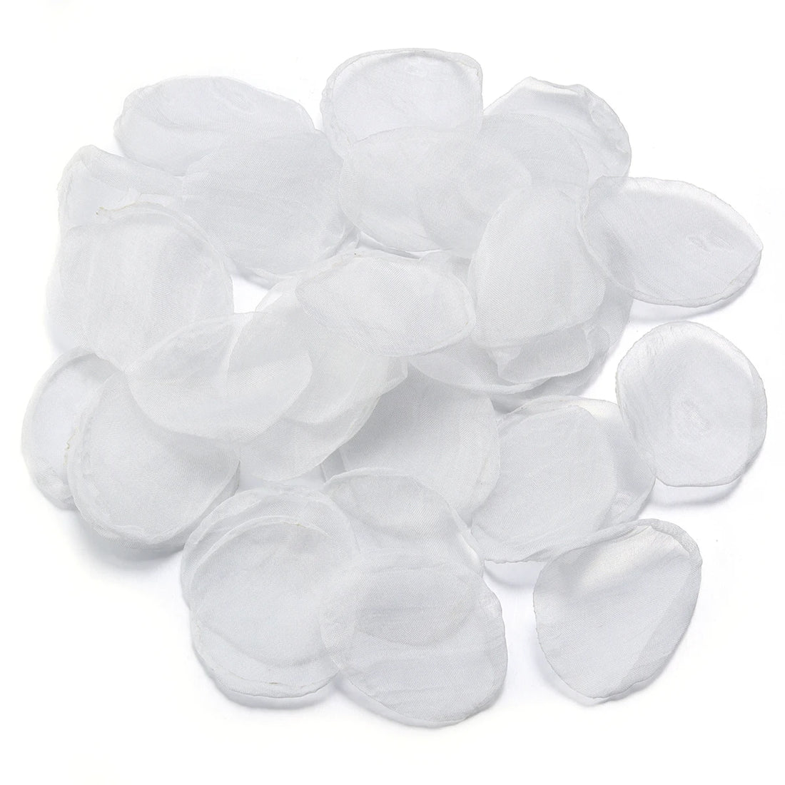 Pétales Décoratifs Blanc en Mousseline Propre