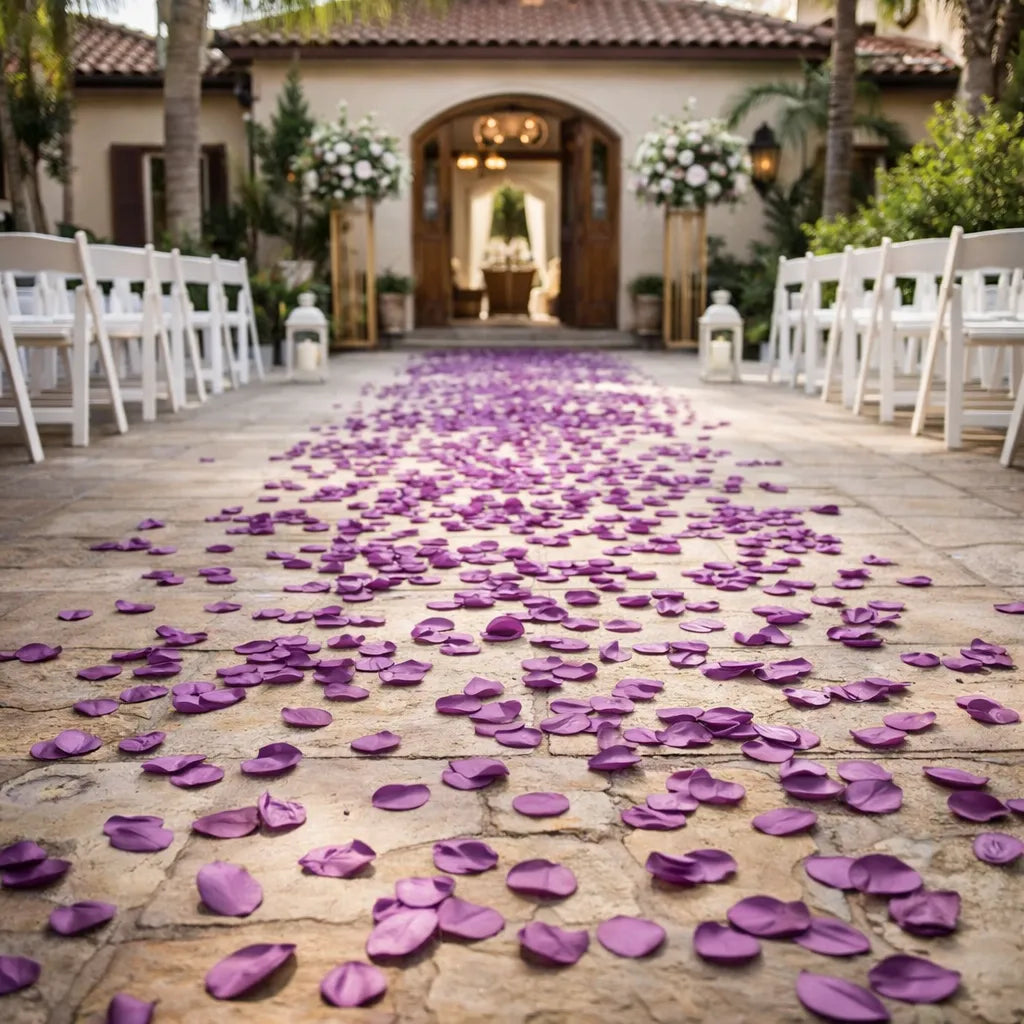 Pétales Décoratifs Mariage Violet Chic