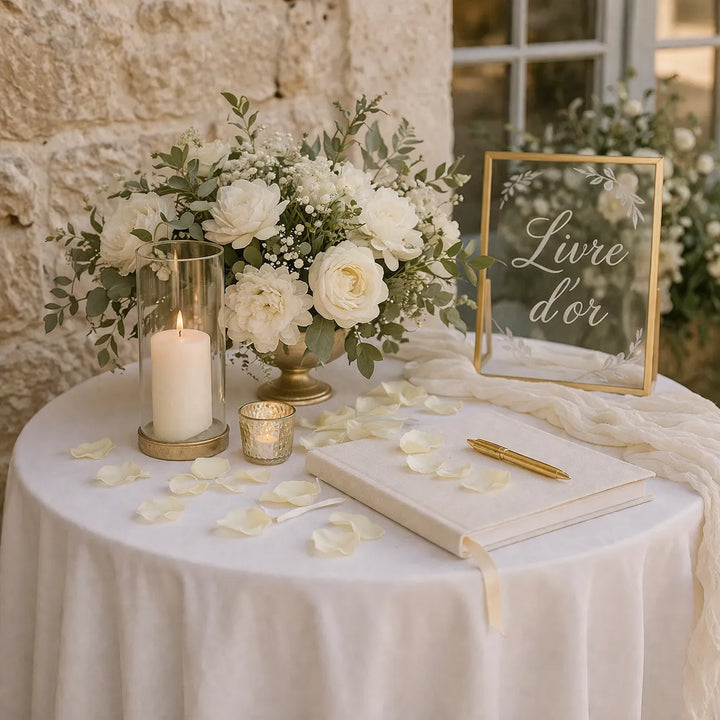 Pétales De Fleurs Mariage Beige luxe