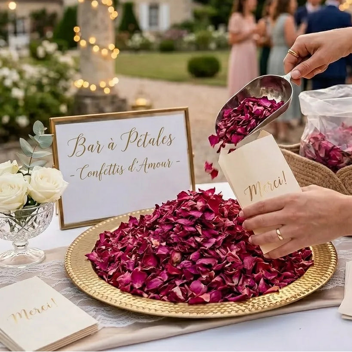 Pétales De Fleurs Séchées Mariage Design Unique