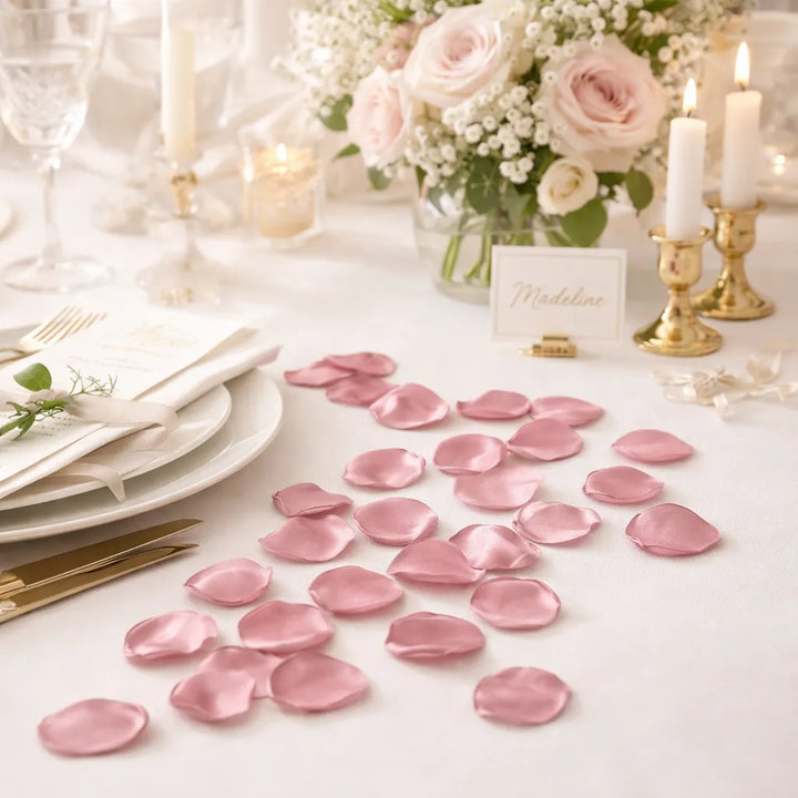 Pétales Mariage Elégant en Soie