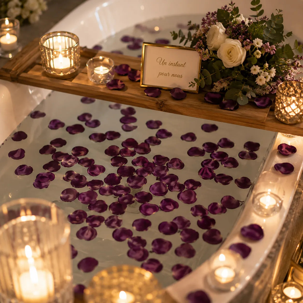 Pétales Mariage Violet Foncé chic