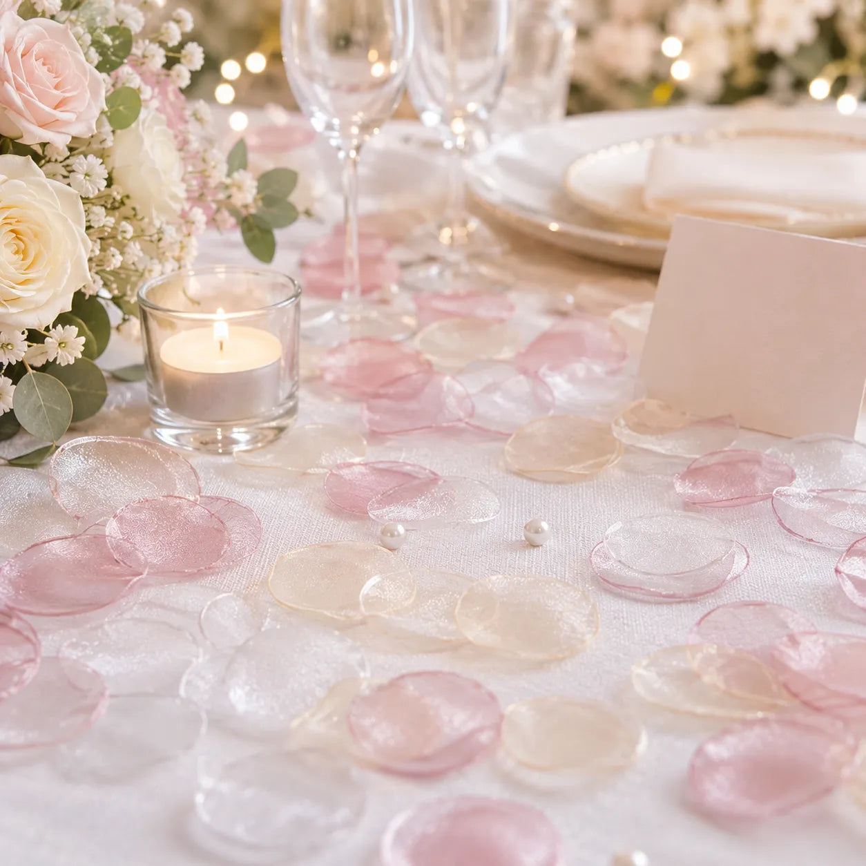Pétales Pastel en Organza Raffinée