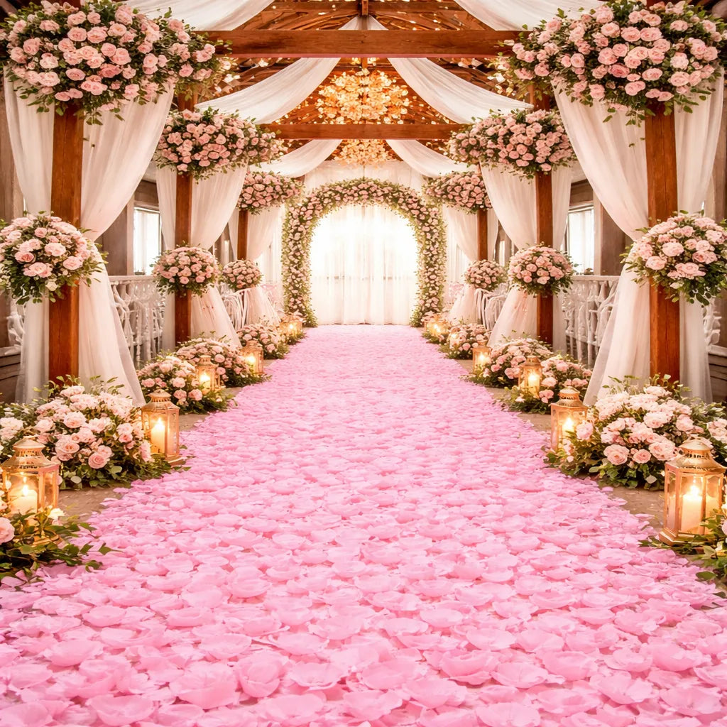 Pétales de Fleurs Artificielles Rose Clair Attirant