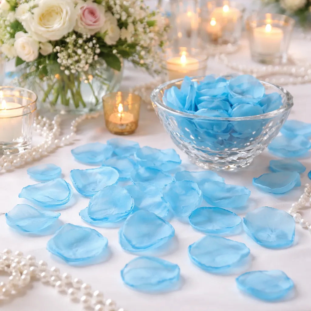 Pétales de Fleurs Artificiels Bleus