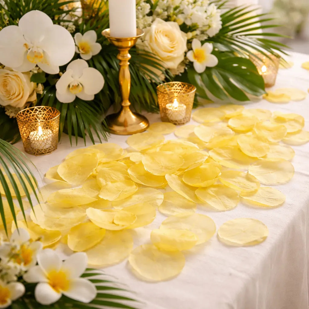 Pétales de Fleurs Artificiels Jaunes