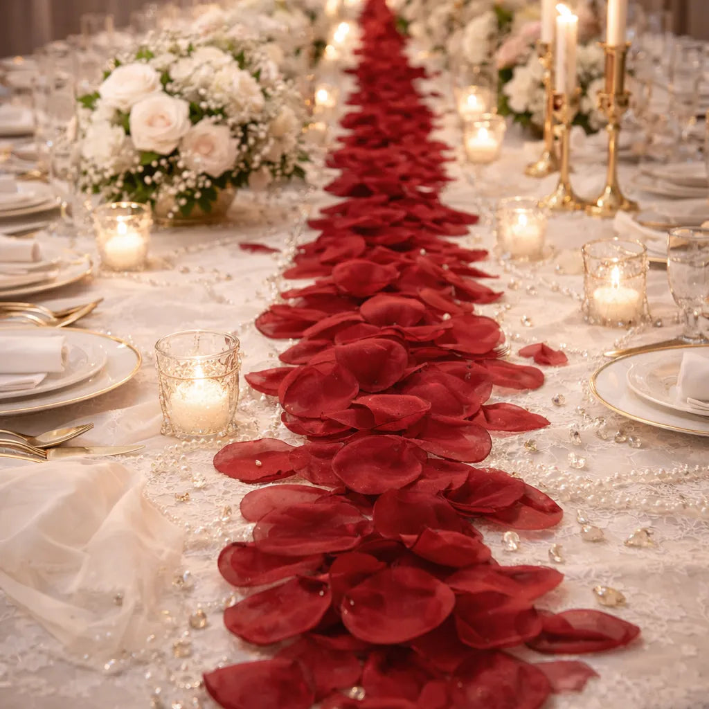 Pétales de Fleurs Artificiels Romantiques Mariage Raffiné