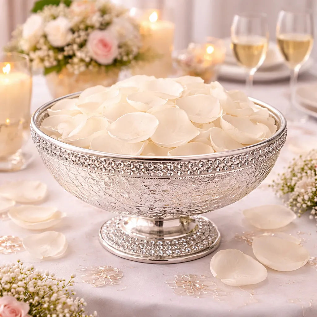 Pétales de Fleurs Blancs en Mousseline de Soie