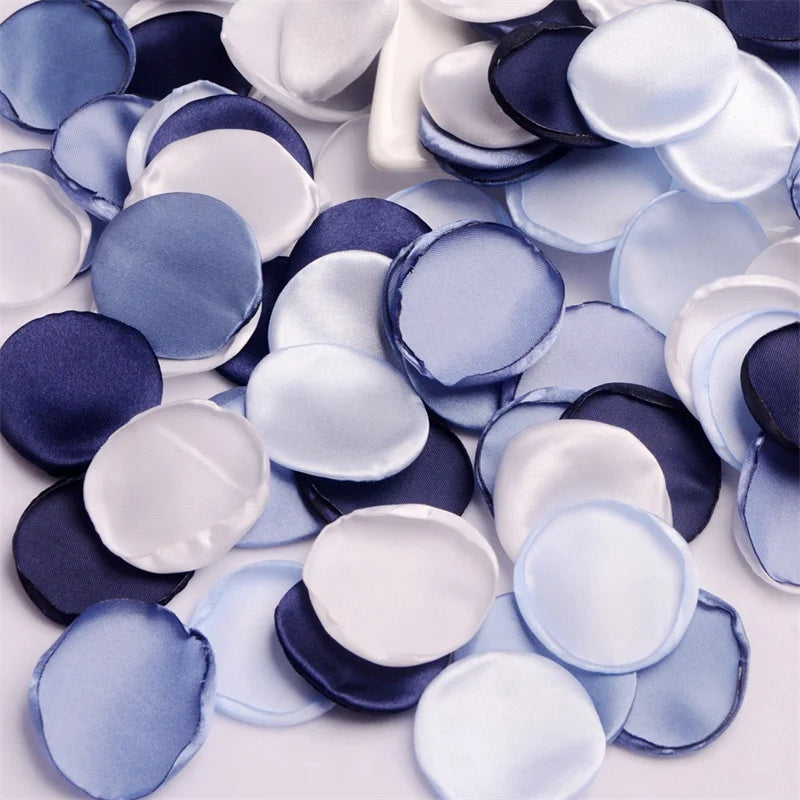 Pétales de Fleurs Blancs et Bleus Raffiné