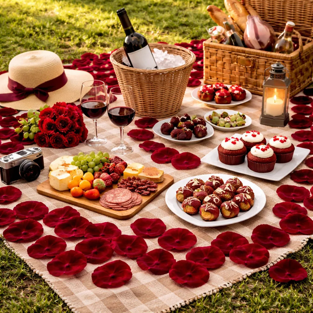 Pétales de Fleurs Bordeaux Mariage Romantique