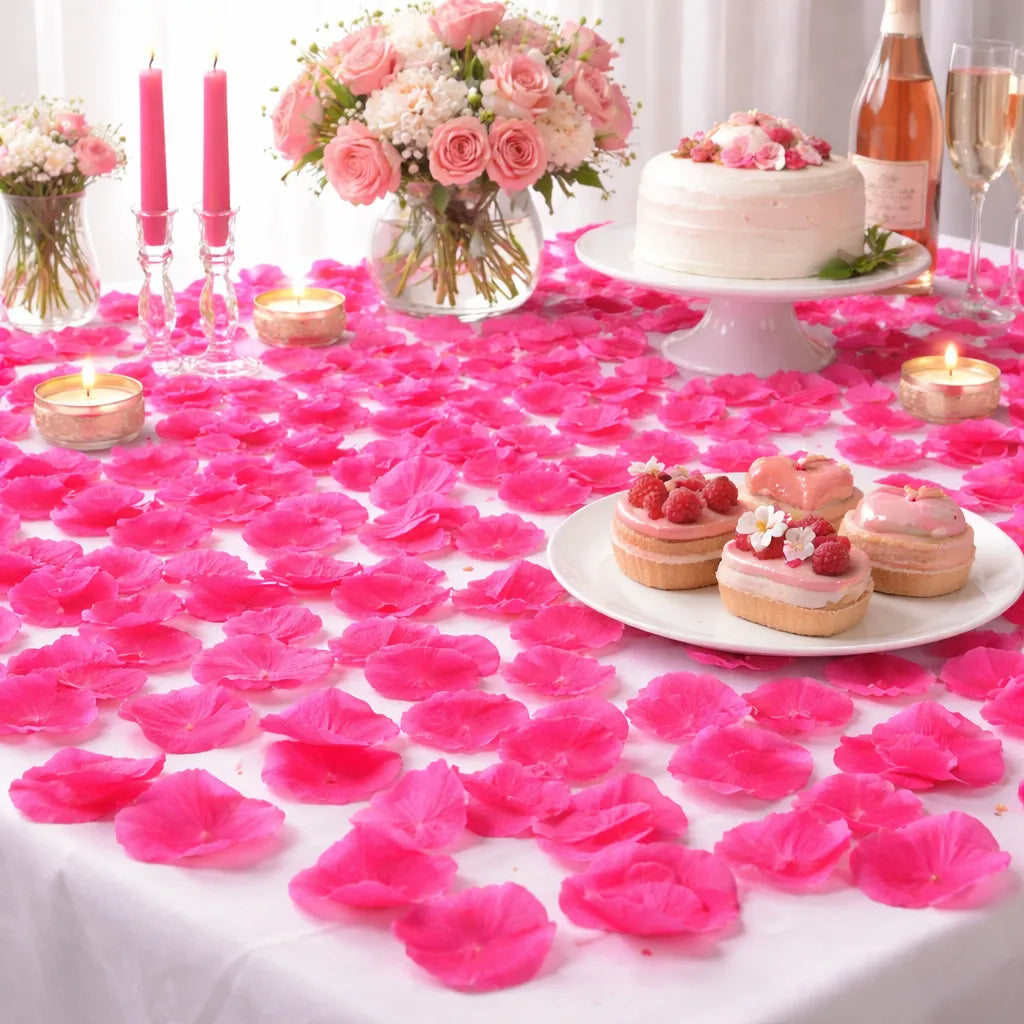 Pétales de Fleurs Mariage Fuchsia Design
