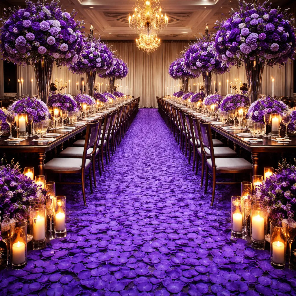 Pétales de Fleurs Mariage Violets Décoration