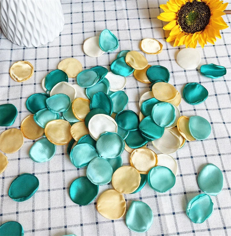 Pétales de Fleurs Nuances de Bleu Raffiné
