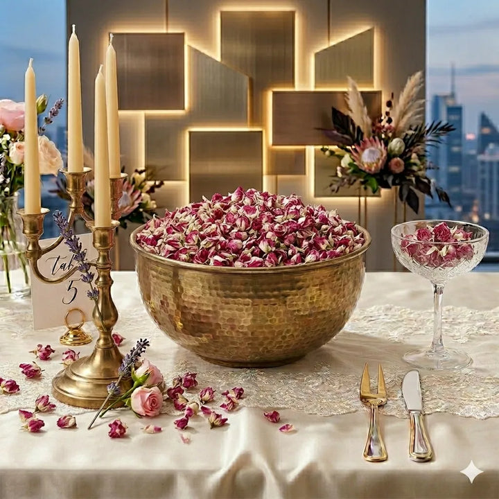 Pétales de Fleurs Roses Séchées Naturelles 