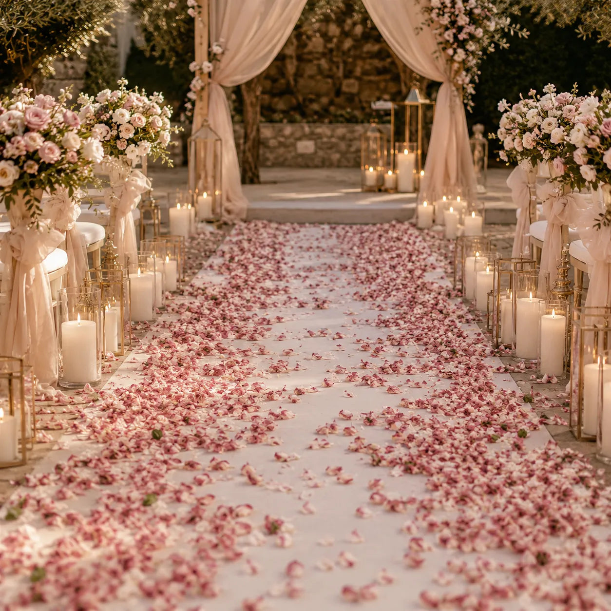 Pétales de Fleurs Roses Séchées Naturelles chic