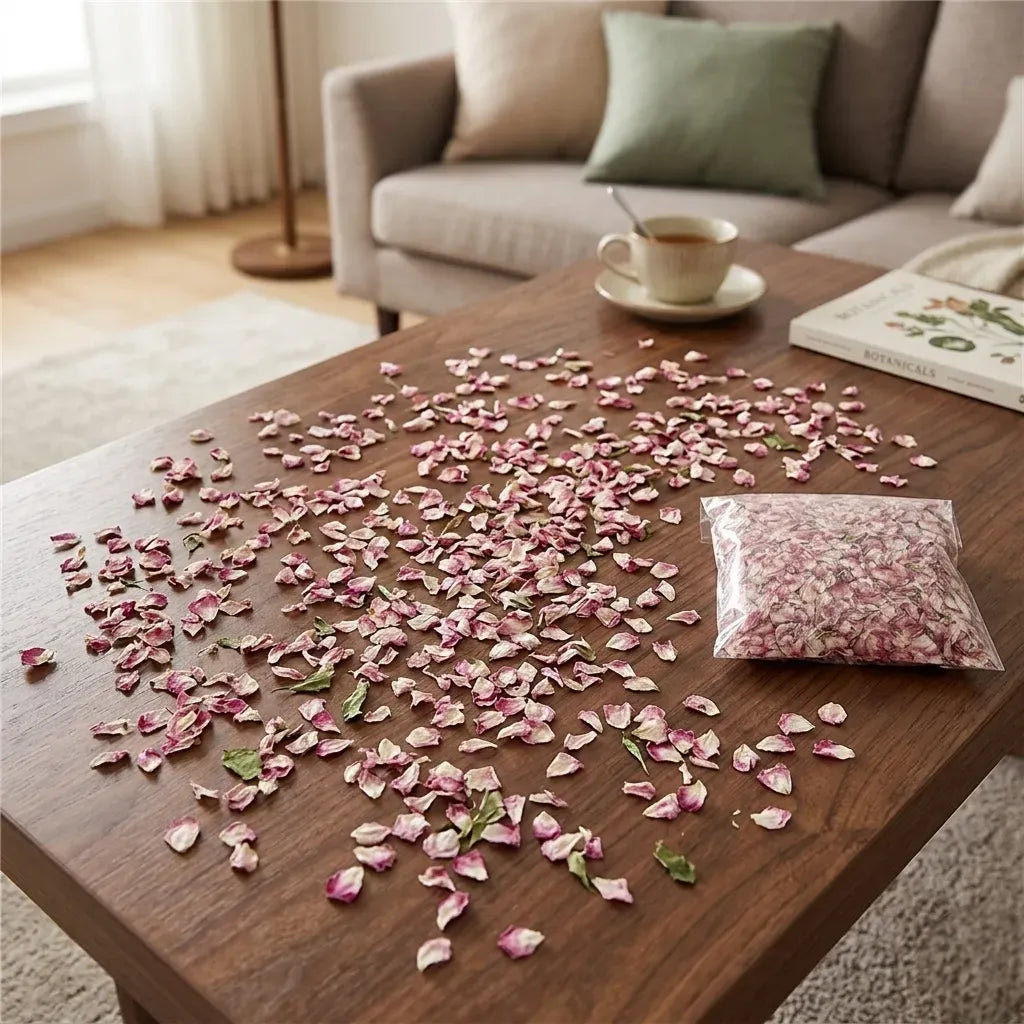 Pétales de Fleurs Roses Séchées Naturelles raffinés