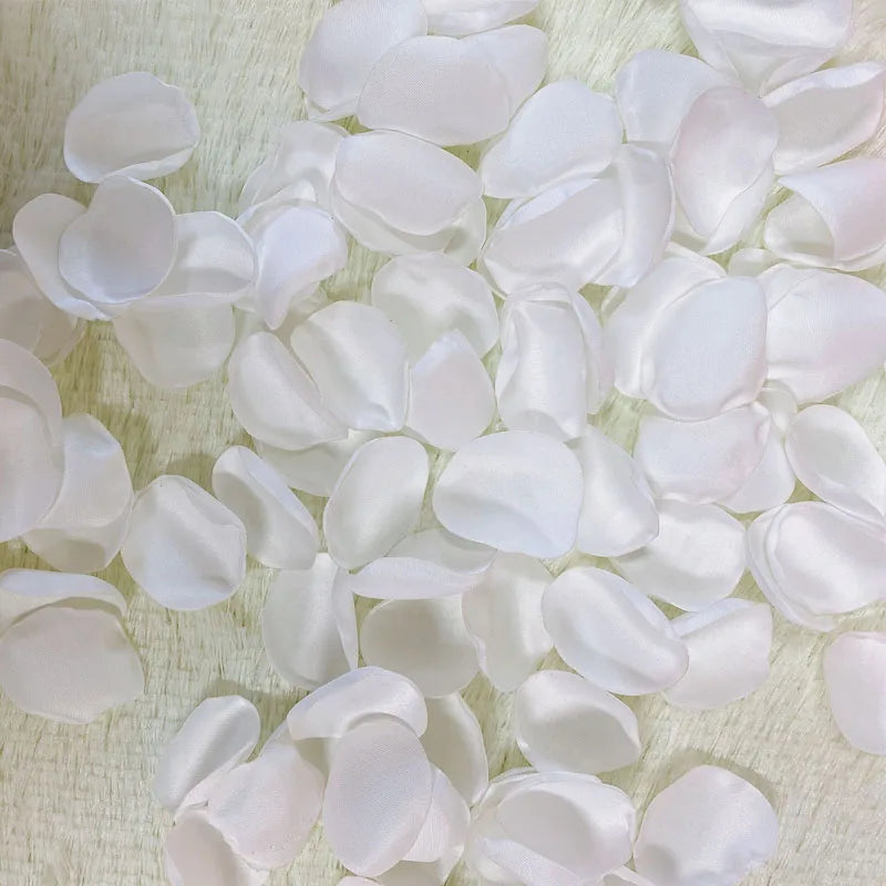 Pétales de Rose Blanche Satinés Mariage luxueux