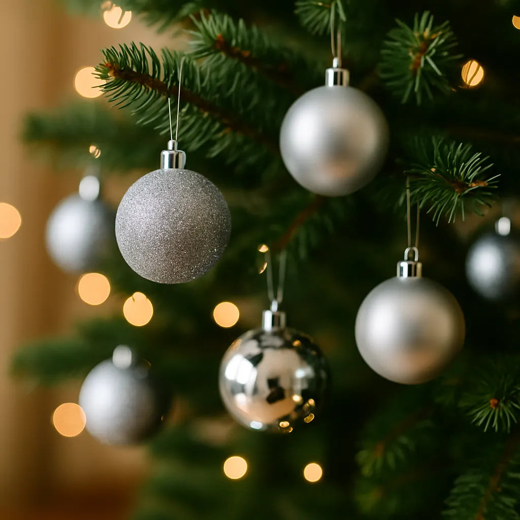 Pack de Boules de Sapin Argentées