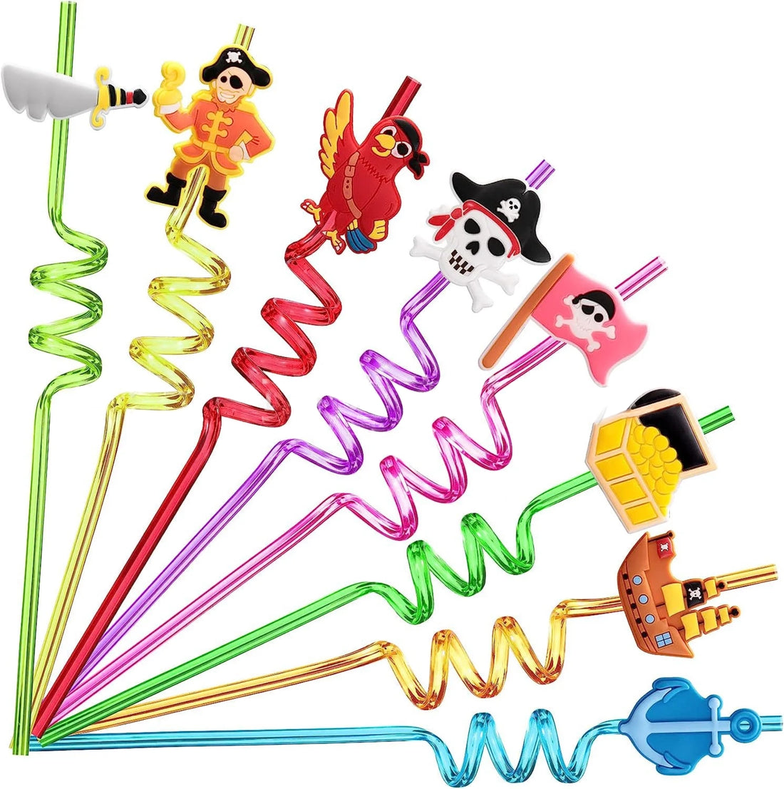 Paille En Plastique Pirate stylé