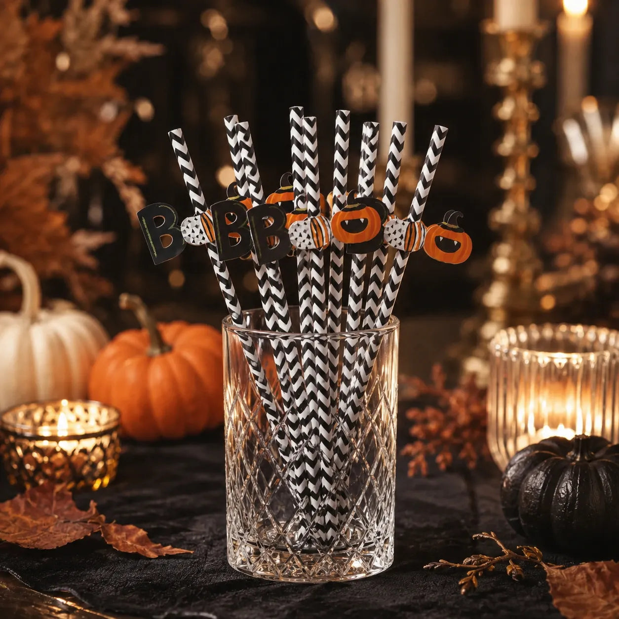 Paille Halloween BOO stylé
