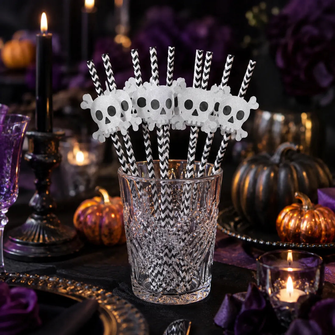 Paille Halloween Crâne unique