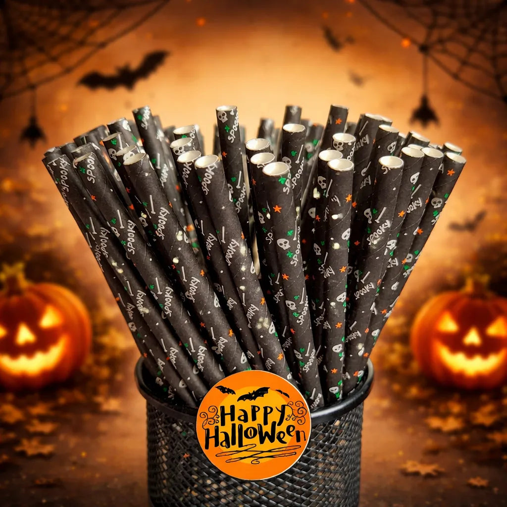 Paille Halloween Noire