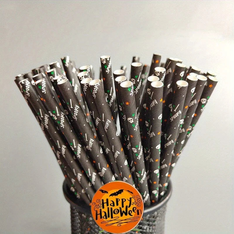 Paille Halloween Noire Chic