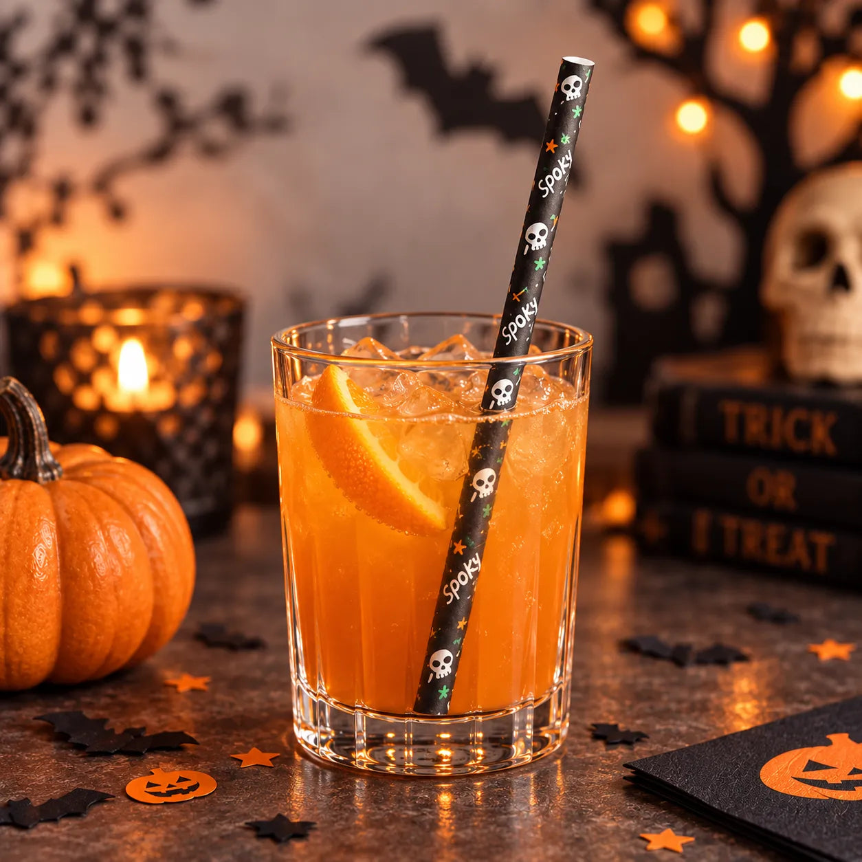 Paille Halloween Noire amusante