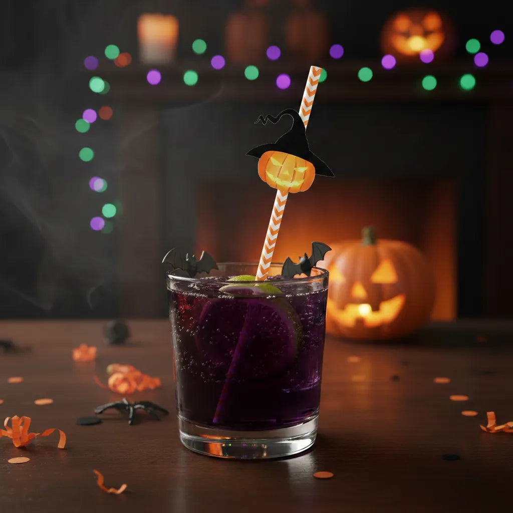 Paille Halloween Originale Citrouille